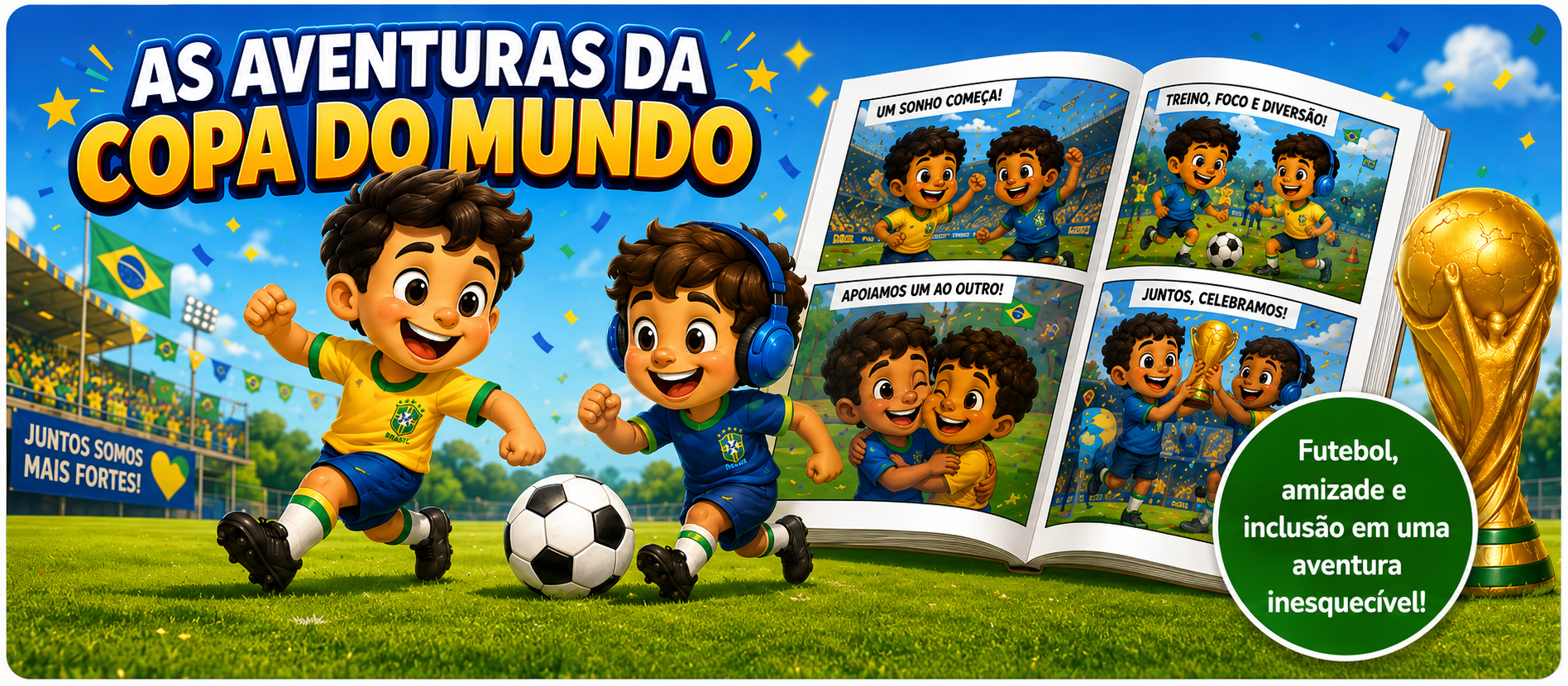 As aventuras da Copa do Mundo em gibi personalizado