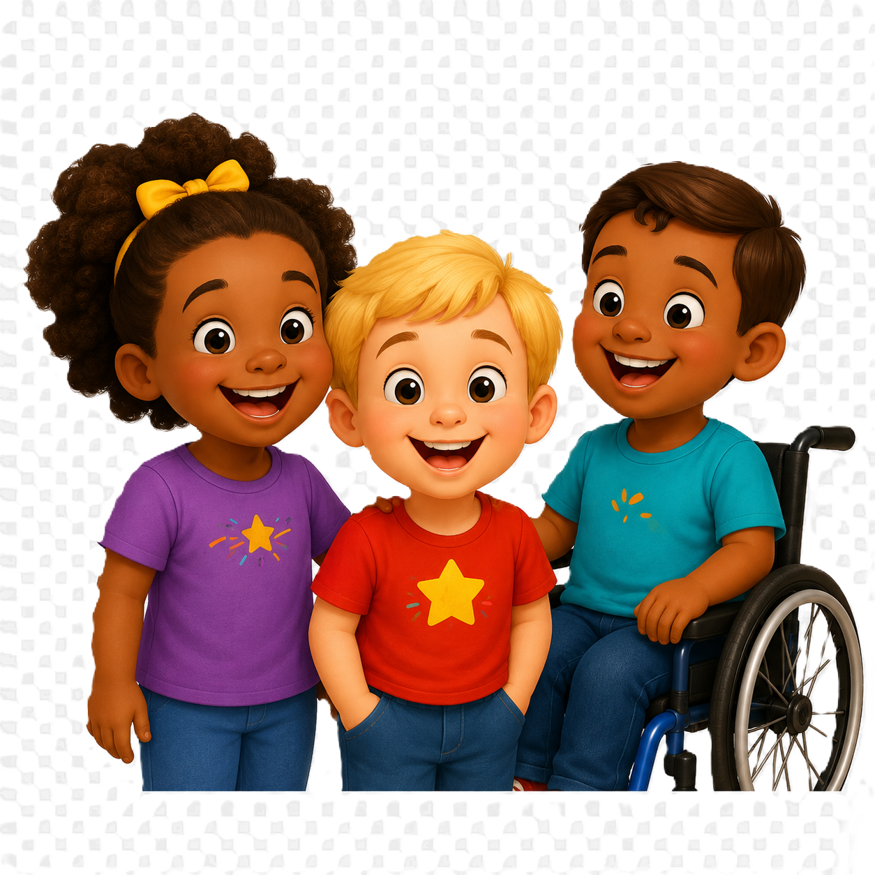Grupo de crianças diversas